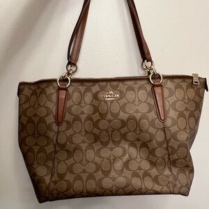 Coach Brown Monogram Tote Bag